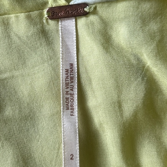 Free People She's A Waterfall Floral Ruffle Asymetric Hem Maxi Dress Yellow Sz 2 - Picture 9 of 11